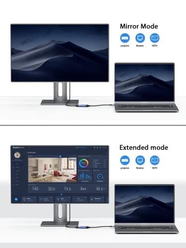 QGeeM USB C to HDMI Adapter 4K Cable, USB Type-C to HDMI Adapter [Thunderbolt 3/4] for Laptop MacBook Pro/Air, iPhone16 Pro max, Dell XPS, HP.Pixelbook, Thinkpad,Surface,etc.-Pink-2Packs