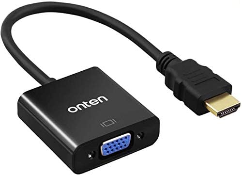 HDMI to VGA Cable. HDMI Male to VGA Male Converter with 3.5mm Audio Jack for TV Stick, Raspberry Pi, Laptop, Monitor, PC, Tablet, Digital Camera, Etc (Adapter)