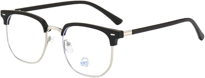 Shiratori New Vintage Fashion Half Frame Semi-Rimless Clear Lens Glasses