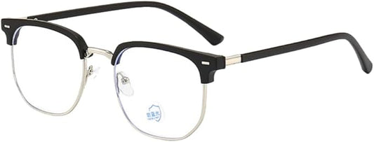 Shiratori New Vintage Fashion Half Frame Semi-Rimless Clear Lens Glasses