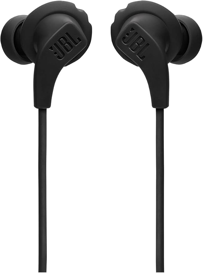 JBL Endurance Run 2 Wired - Waterproof Wired Sports in-Ear Headphones, JBL Pure Bass Sound, Hands-Free Calls, Never Hurt. Never Fall Out. (Black)