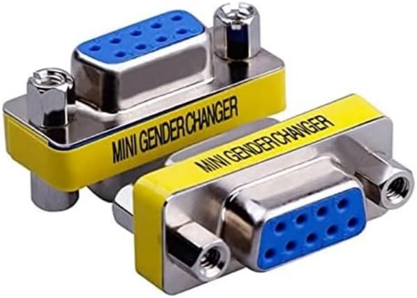 2 Pack Rs232 Serial Cable 9 Pin DB9 Female to FemaleGender Changer Coupler Adapter Connector
