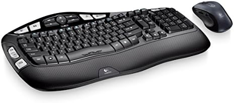 Logitech MK550 Wireless Wave Keyboard and Laser Mouse Combo w/ 128-BIT AES Encryption 2.4GHZ USB