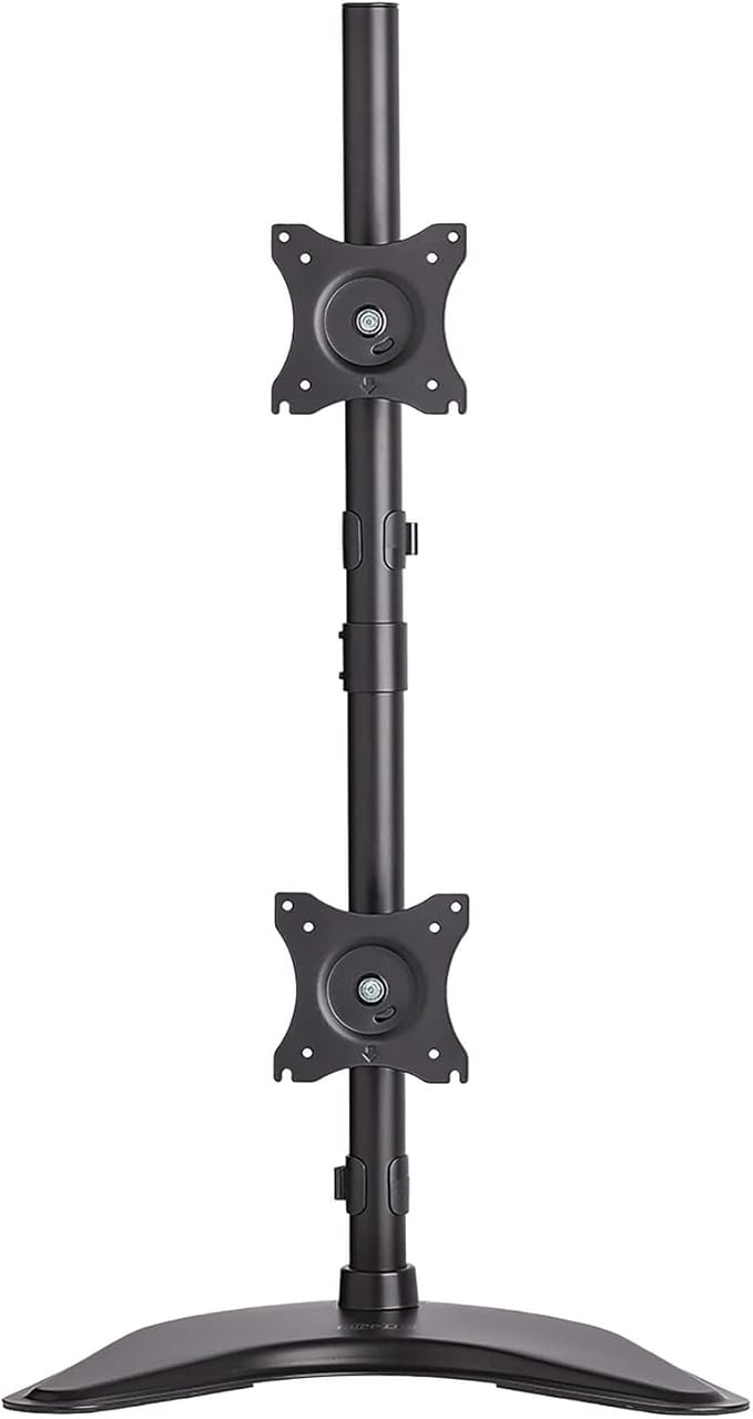 Tripp Lite Dual Monitor Mount Stand/Clamp, Vertical, Swivel & Tilt, 15-27 Inch, Flat Screen Display, Desktop Mount, Black (DDR1527SDC)
