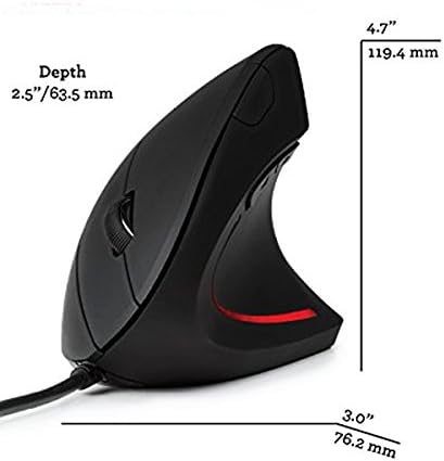 Ergonomic Mouse High Precision Optical Vertical Mouse Adjustable DPI 800/1200 / 2400/3200 Wired Computer Mouse