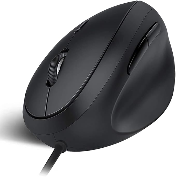Wired Ergonomic Mouse, Optical Vertical Mouse with 3 Adjustable 800/1200/1600, 6 Buttons USB Computer Mouse
