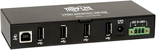 Tripp Lite 4-Port Rugged Industrial USB 2.0 Hi-Speed Hub w 15KV ESD Immunity and metal case, Mountable(U223-004-IND)