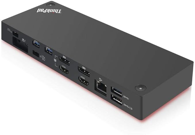 Lenovo USA ThinkPad Thunderbolt 3 Workstation USB Dock with 230w and 65w AC Included with Power Cords (MFG P/N ; 40AN0230US)