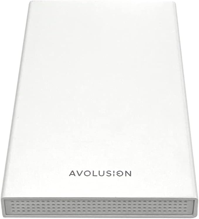 Avolusion HD250U3-WH 2TB USB 3.0 Portable External Gaming Hard Drive - White (for PS5, Pre-Formatted) - 2 Year Warranty