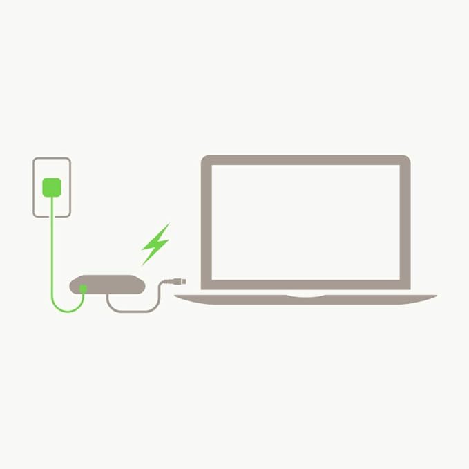 Belkin Multimedia Adapter with USB‑C Passthrough Power – HDMI, USB‑A & USB‑C Ports, 4K Video, Compact Laptop Hub for MacBook, Chromebook, Windows, Travel & Home Office