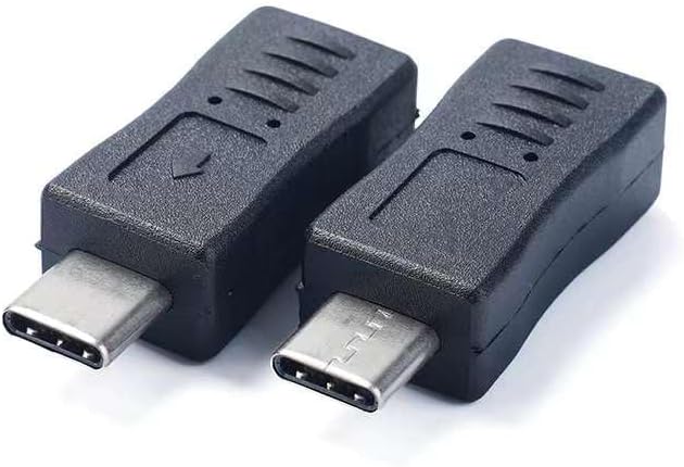 USB C to Mini USB Adapter, 2 Pack USB Type C Male to Mini USB Famale Converter Adapter Suitable for Phone and Tablet(TypeC Male/Mini Female)