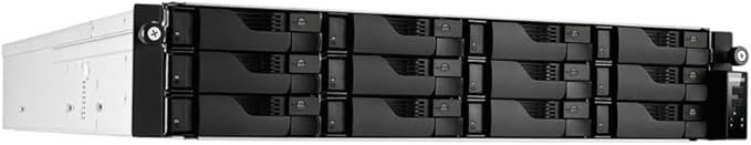 Asustor Lockerstor 12 Pro Gen2 AS7212RDX 12 Bay NAS, AMD Ryzen 7 Pro 7745 8-Core 3.8GHz CPU, Dual 1GbE Ports, Dual 10GbE Ports, 16GB RAM ECC DDR5, 2U Rackmount Server Enterprise NAS (Diskless)
