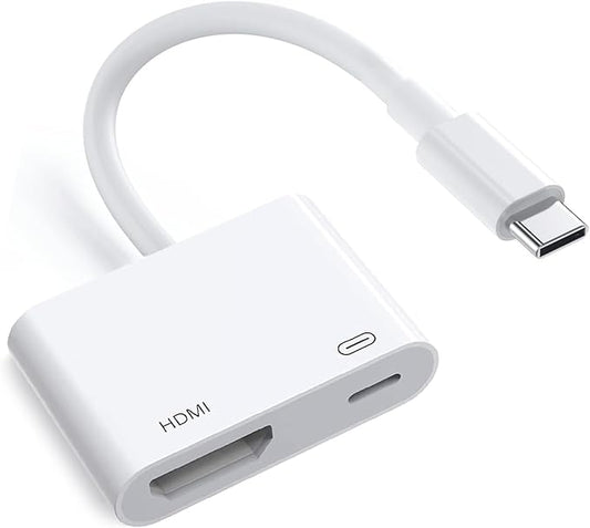 USB-C to HDMI Adapter 4K@60Hz for iPhone 15 16 MacBook Pro Air iPad Pro, USB 3.1 Type C Digital AV HDMI 2.0 Cord Compatible with Samsung Galaxy S25/S24/S23/S22, Pixelbook, XPS and More