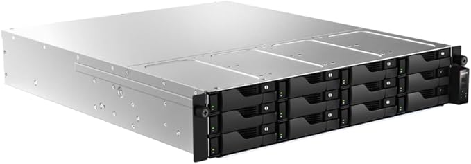 Asustor Lockerstor 12 Pro Gen2 AS7212RDX 12 Bay NAS, AMD Ryzen 7 Pro 7745 8-Core 3.8GHz CPU, Dual 1GbE Ports, Dual 10GbE Ports, 16GB RAM ECC DDR5, 2U Rackmount Server Enterprise NAS (Diskless)