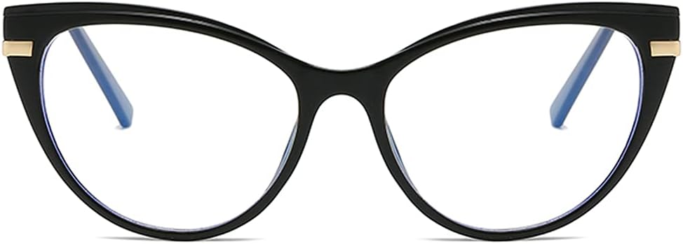 LJCZKA Blue Light Blocking Glasses Women Anti Eye satrain Computer Cat eye Eyeglasses Cateye Clear Frame