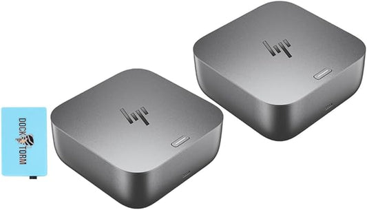 HP 100W G6 Thunderbolt 4 Dock Port Replicator Bundle with DKZ Hub (Universal Thunderbolt/USB-C Docking Station, Single Cable for Charging, Data Transfers to Any Brand Laptop) 9X472UT#ABA (2-Pack)