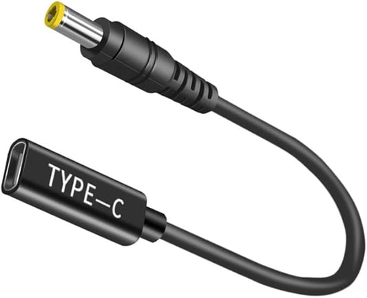 USB C to 5.5x2.5mm Cable, Male to DC Female 12V 19V 20V Adapter, DC 5.5x2.5mm Adapter to USB C Adapter Made for Asus Laptop Series, Router, Printer, RVs, Solar Generator