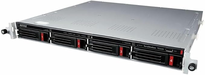 BUFFALO TeraStation 3430RN 4-Bay 16TB (2x8TB) Rackmount Small-Med Business NAS w/Hard Drives Included