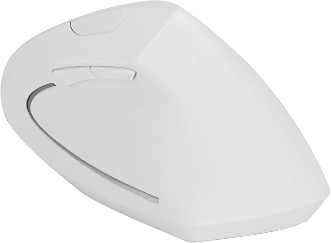 Goshyda 2.4GHz Ergonomic Vertical Computer Mouse, High Control, and Feeling, Long Time Use with 800 1200 1600 DPI, 10m Distance (White)