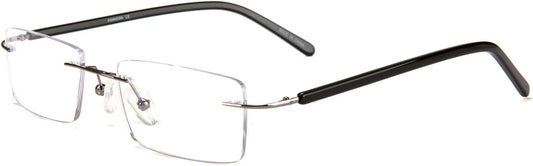 FONHCOO Blue Light Blocking Glasses Anti Blue Ray Unisex Lightweight Rimless Frameless Rectangle Computer Gaming Glasses