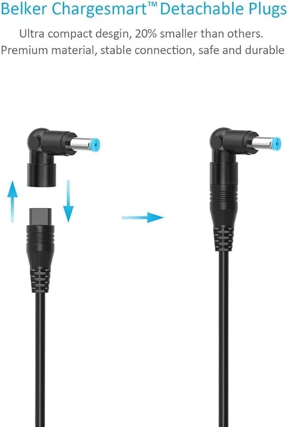Belker 65w 45w Universal Laptop Charger AC Adapter Power Supply Cord Compatible with Dell Hp Asus Lenovo IBM Acer Toshiba Samsung Sony Compaq Fujitsu LG JBL Notebook Chromebook Ultrabook