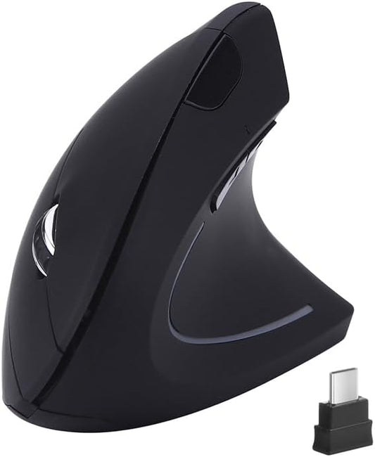 Fonicer Type C Vertical Wireless Mouse, 2.4G USB C Wireless Mouse, Ergonomic Mouse with Type C Receiver for MacBook, Computer, Laptop and All Type C Devices