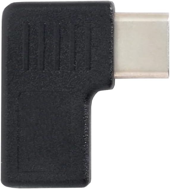 NFHK 90 Degree Right & Left Angled USB 3.1 Type-C Male to Female Extension Adapter for Laptop & Tablet & Mobile Phone