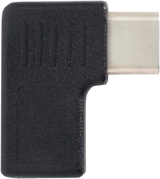 NFHK 90 Degree Right & Left Angled USB 3.1 Type-C Male to Female Extension Adapter for Laptop & Tablet & Mobile Phone