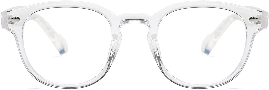 NIDOVIX Retro Round Blue Light Blocking Glasses for Men Women, Vintage Frame Non-prescription Computer Reading Eyeglasses