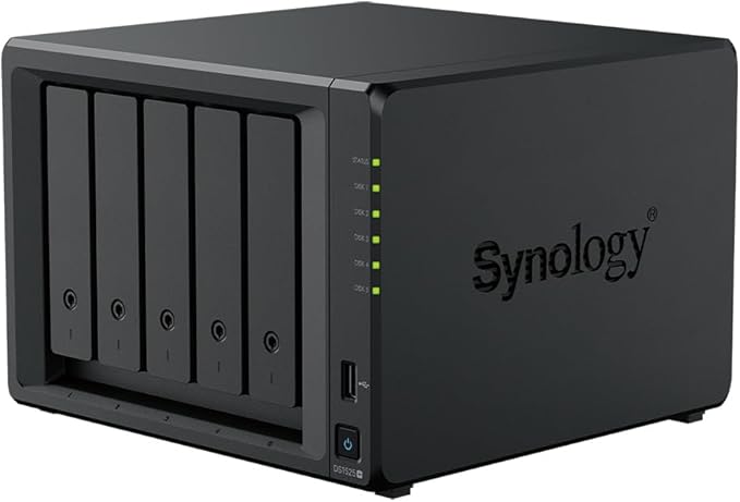 Synology DS1525+(2X 2.5GbE Ports, Ryzen V1500B, 8GB RAM) 5-Bay 60TB Bundle with 5X 12TB Seagate Ironwolf HDDs