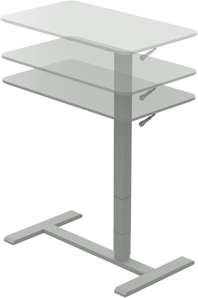 TopJob ANYDESK NEST Mobile Standing Desk, Portable with Hidden Wheels Non Folding, Sit Stand Desk, Computer Workstations, Home Use, Couch Side Table, Bedside Table, Kitchen Prep Table (MNT)