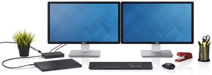Dell WD15 Monitor Dock 4K with 180W Adapter, USB-C, (450-AEUO, 7FJ4J, 4W2HW),Black,Dual Display
