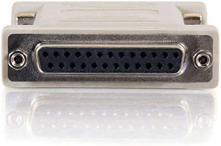 C2G Legrand Null Modem Adapter, DB25 Male to Female RS232 Serial Adapter, Beige 1.5 InchSerial Cable Adapter, 1 Count, 02469 (Pack of 2)
