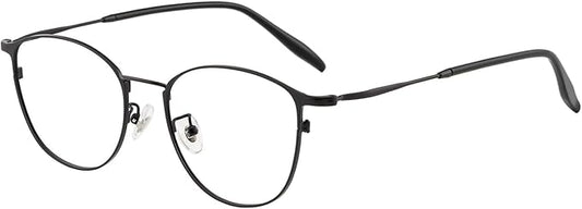 GUDVUE Blue Light Glasses, Computer/Gaming/TV/Phones Glasses for Women/men, Anti Glare/UV400/Eye Strain, Oval Black