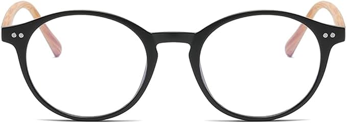 HJSTES Vintage Blue Light Glasses for Women Men Round Bluelight Blocking Glasses Thick TR90 Frame Eyeglasses