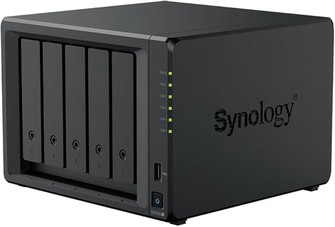 Synology DS1525+(2X 2.5GbE Ports, Ryzen V1500B, 8GB RAM) 5-Bay 20TB Bundle with 5X 4TB WD Red Plus HDDs