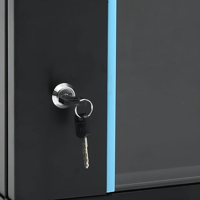 9U Wall Mount Network Cabinet 19 Inch Server Rack Enclosure, 23.6x17.7x20.1 Inch Data Storage Locker with Lockable Toughened Glass Door, IP20 Cold-Rolled Steel Server Rack for Home Office