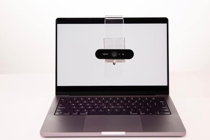 PlexiCam Pro V2 | Center Screen/Middle Screen Webcam Mount | Position Any Webcam (Not Included) Anywhere/Any Screen (Laptops-32) | Tripod gooseneck teleprompter Alternative for Eye Contact Audience
