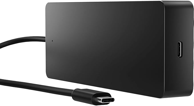 HP Universal USB-C 7-in-1 Multiport Hub Docking Station Bundle w/DKZ Hub, 4 USB Ports, Display Port 1.2, HDMI 2.0, RJ-45, USB-C Powered, No Power Supply, w/Single Cable Connection to Any Brand Laptop