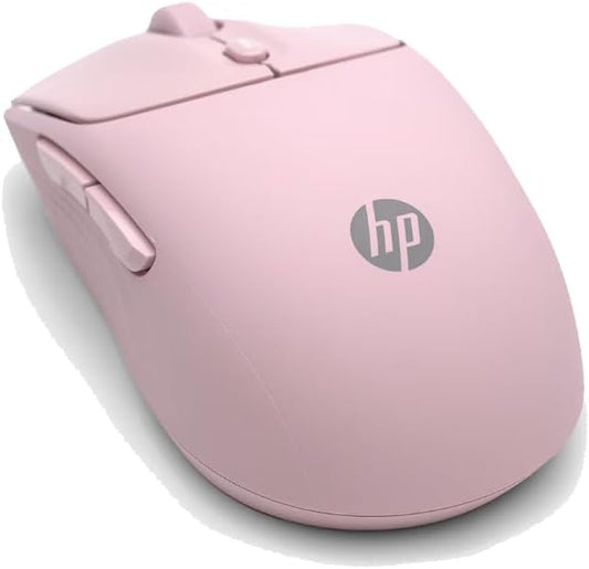 HP 400 Quiet Wireless Mouse, Dual Bluetooth & 2.4GHz, Soft Silicone, Quiet Clicks, Microsoft Wheel, 24-Month Battery, 6000 DPI, Ambidextrous, Eco-Friendly Design, Multi-OS, Pink