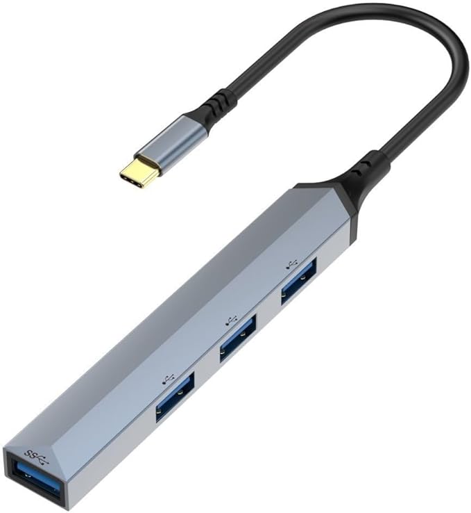 USBC to 4 Port USB3.0 Hub Docking Station 4 in 1 Computer Host Laptop TYPEC External 4 Way USB Keyboard Mouse USB Disk Cable Splitter Adapter Converter