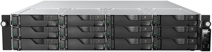 Asustor Lockerstor 12 Pro Gen2 AS7212RDX 12 Bay NAS, AMD Ryzen 7 Pro 7745 8-Core 3.8GHz CPU, Dual 1GbE Ports, Dual 10GbE Ports, 16GB RAM ECC DDR5, 2U Rackmount Server Enterprise NAS (Diskless)