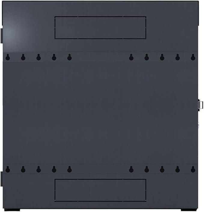 NavePoint 6U Vertical Server Rack Enclosure, Low Profile, 19.6" Deep, Max Weight Capacity 132lbs - 6U Network Cabinet Vertical Wall Mount, Perforated, Black