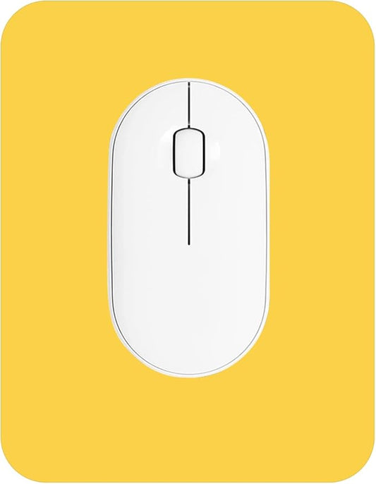Small Mouse Pad 6 x 8 Inch, Horizontal and Vertical Flexible use. Great for Traveling, Wireless laptops, Keyboard Trays, Offices, etc. (Yellow)