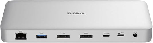 D-Link 9-in-1 USB4 Docking Station with Dual 8K DisplayPorts, Triple Monitor Support, Ethernet up to 2.5Gb, USB4 up to 40GB, up to 100W Power Delivery, microSD Reader, Hub, Dock, PC, Mac (DUF-901)