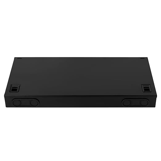 FC-UPC 12 Simplex 12 Port Rack Mount Enclosure Box with Splice Tray Singlemode FC-UPC Kit (Includes 1.2 Meter Pigtail and 12PC Coupler)