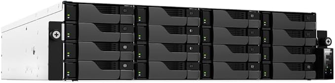 Asustor Lockerstor 16 Pro Gen2 AS7216RDX 16 Bay NAS, AMD Ryzen 7 Pro 7745 8-Core 3.8GHz CPU, Dual 1GbE Ports, Dual 10GbE Ports, 16GB RAM ECC DDR5, 3U Rackmount Server Enterprise NAS (Diskless)