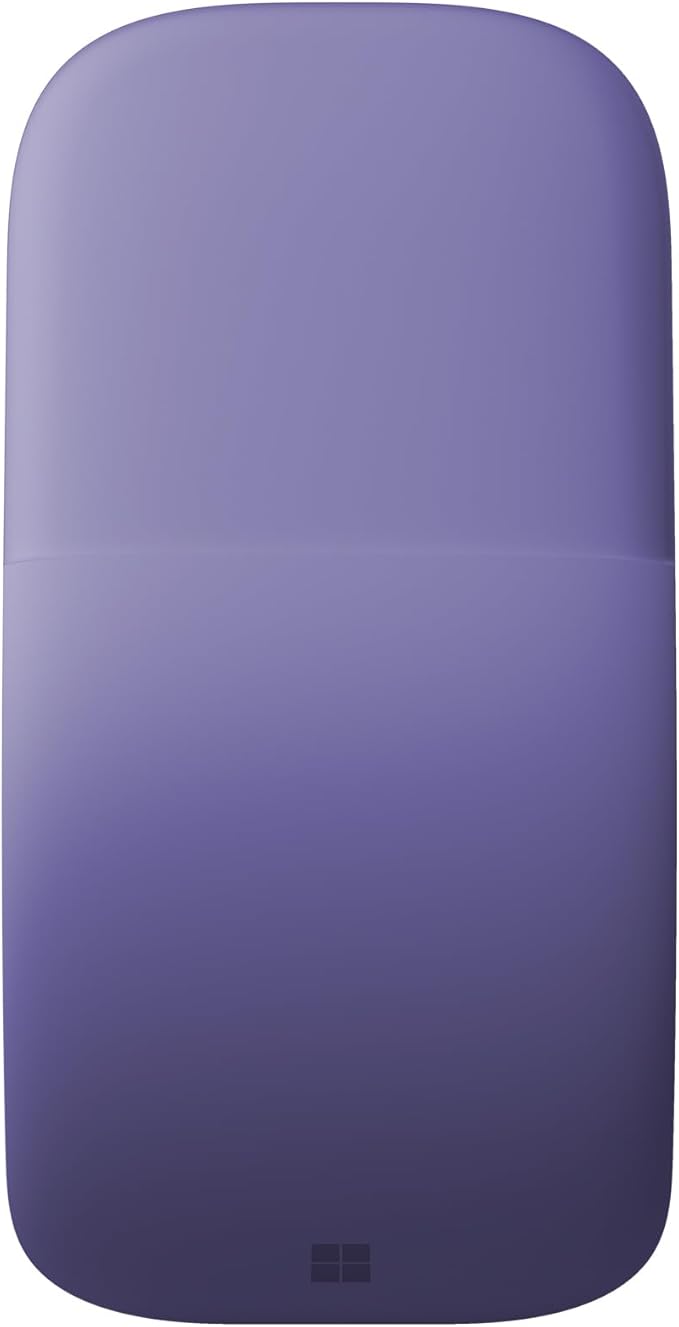 Microsoft Surface Arc Bluetooth Mouse, Ultra-Slim and Lightweight, Snaps Flat for Portability, Full Scroll Plane, Compatible with Windows 11, Battery Included – Violet