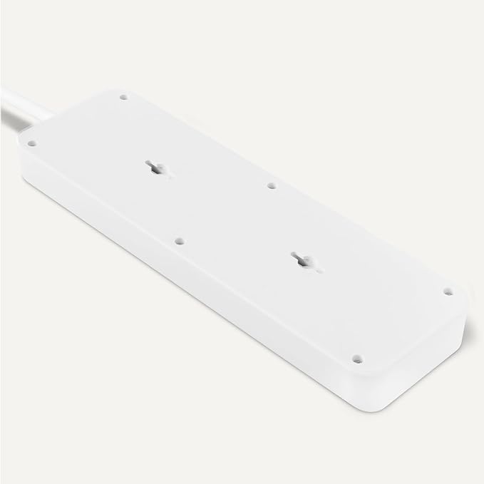 Amazon Basics 12-Outlet Surge Protector Power Strip, 4000 Joules, 8ft Extension Cord, Rectangle, for Home, Office, Gaming Room, White