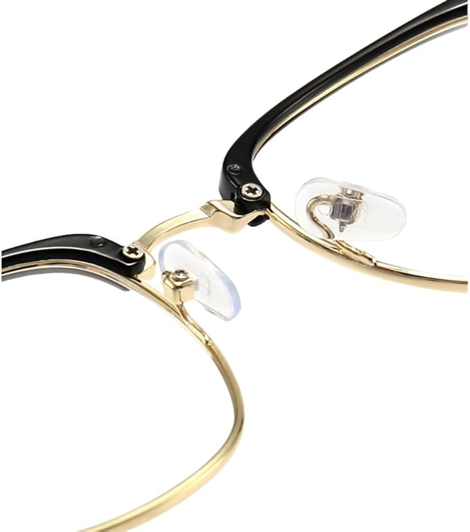 Shiratori New Vintage Fashion Half Frame Semi-Rimless Clear Lens Glasses
